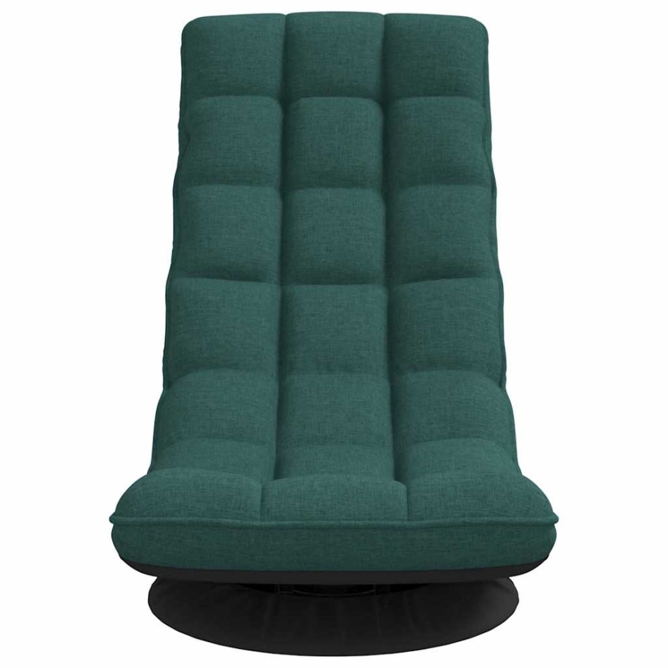 Silla giratoria de suelo de tela verde oscuro 70x51x79