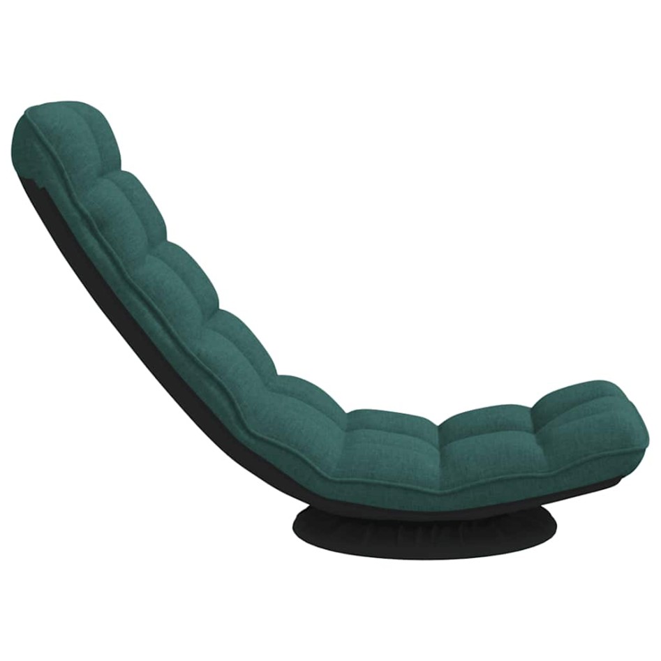 Silla giratoria de suelo de tela verde oscuro 70x51x79