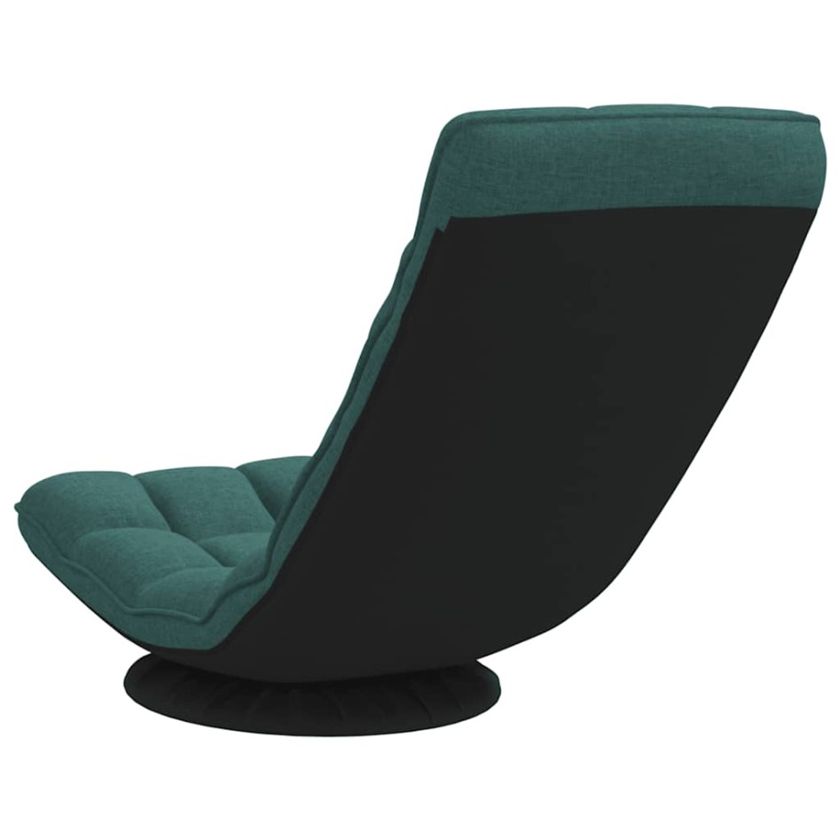 Silla giratoria de suelo de tela verde oscuro 70x51x79