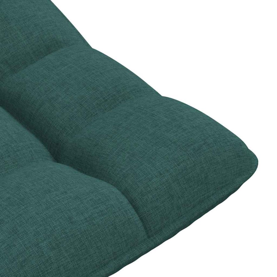 Silla giratoria de suelo de tela verde oscuro 70x51x79