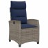 Silla de jardín reclinable con mesa auxiliar ratán