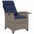 Silla de jardín reclinable con mesa auxiliar ratán