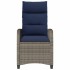 Silla de jardín reclinable con mesa auxiliar ratán