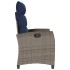 Silla de jardín reclinable con mesa auxiliar ratán