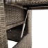 Silla de jardín reclinable con mesa auxiliar ratán