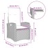 Silla de jardín reclinable con mesa auxiliar ratán