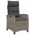 Silla de jardín reclinable con mesa auxiliar ratán