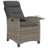 Silla de jardín reclinable con mesa auxiliar ratán