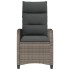 Silla de jardín reclinable con mesa auxiliar ratán