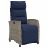 Silla de jardín reclinable con mesa auxiliar ratán