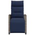 Silla de jardín reclinable con mesa auxiliar ratán