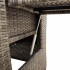 Silla de jardín reclinable con mesa auxiliar ratán