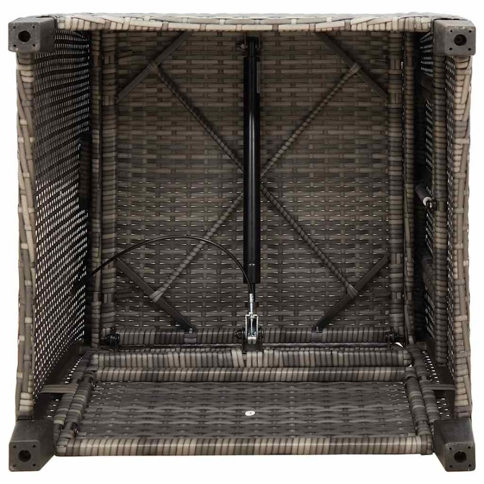 Silla de jardín reclinable con mesa auxiliar ratán