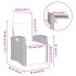 Silla de jardín reclinable con mesa auxiliar ratán