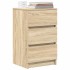 Mesillas de noche con 3 cajones 2 uds roble Sonoma 39x35x65