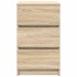 Mesillas de noche con 3 cajones 2 uds roble Sonoma 39x35x65