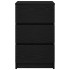 Mesillas de noche con 3 cajones 2 uds. Negro 39x35x65