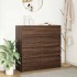 Aparador roble marrón 100x35x99 cm madera de