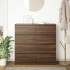 Aparador roble marrón 100x35x99 cm madera de