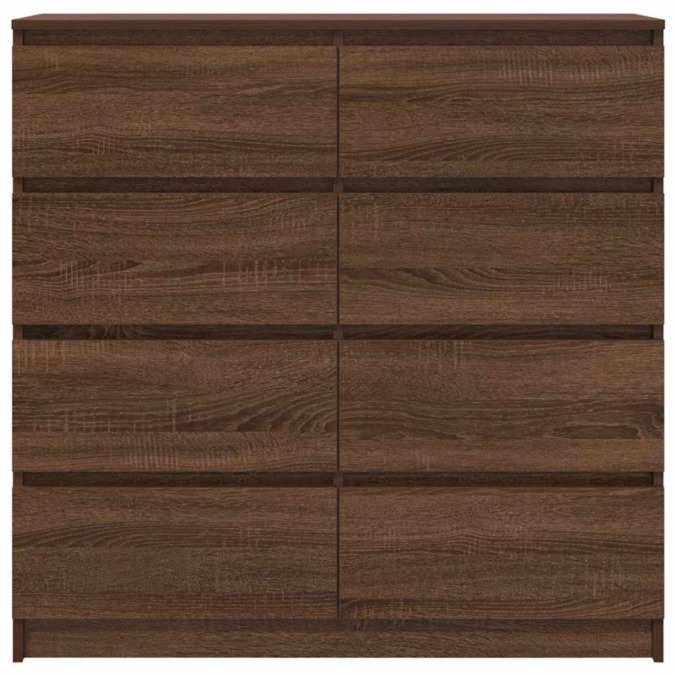 Aparador roble marrón 100x35x99 cm madera de
