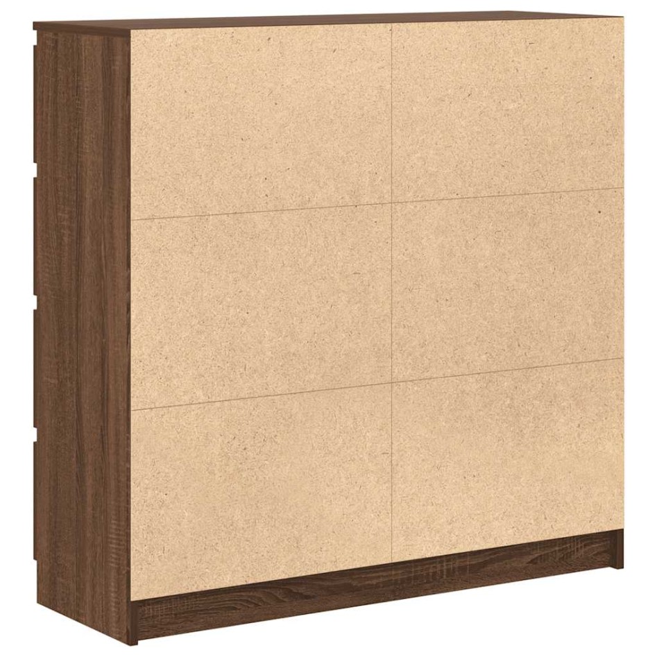 Aparador roble marrón 100x35x99 cm madera de