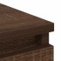Aparador roble marrón 100x35x99 cm madera de