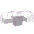 Set sofás de jardín 7 piezas y cojines ratán sintético