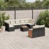 Set de sofás de jardín 10 pzas cojines ratán sintético
