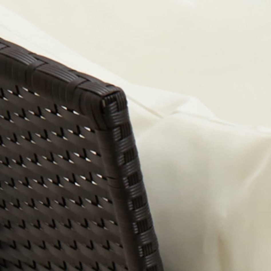 Sofás de jardín 3 piezas y cojines ratán sintético