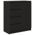 Aparador con cajones roble negro 71x35x84 cm madera