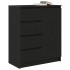 Aparador con cajones roble negro 71x35x84 cm madera
