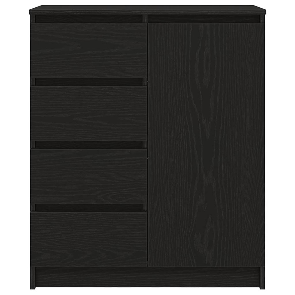 Aparador con cajones roble negro 71x35x84 cm madera