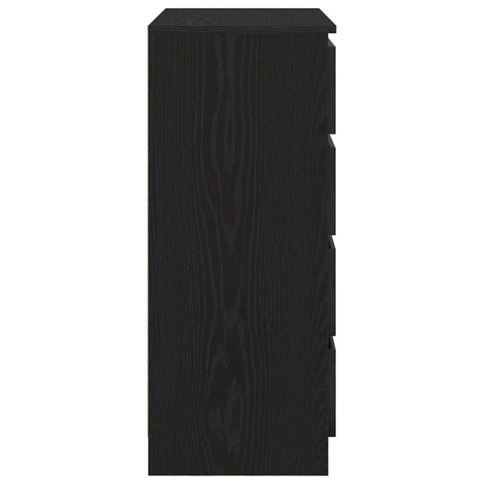 Aparador con cajones roble negro 71x35x84 cm madera