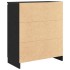 Aparador con cajones roble negro 71x35x84 cm madera