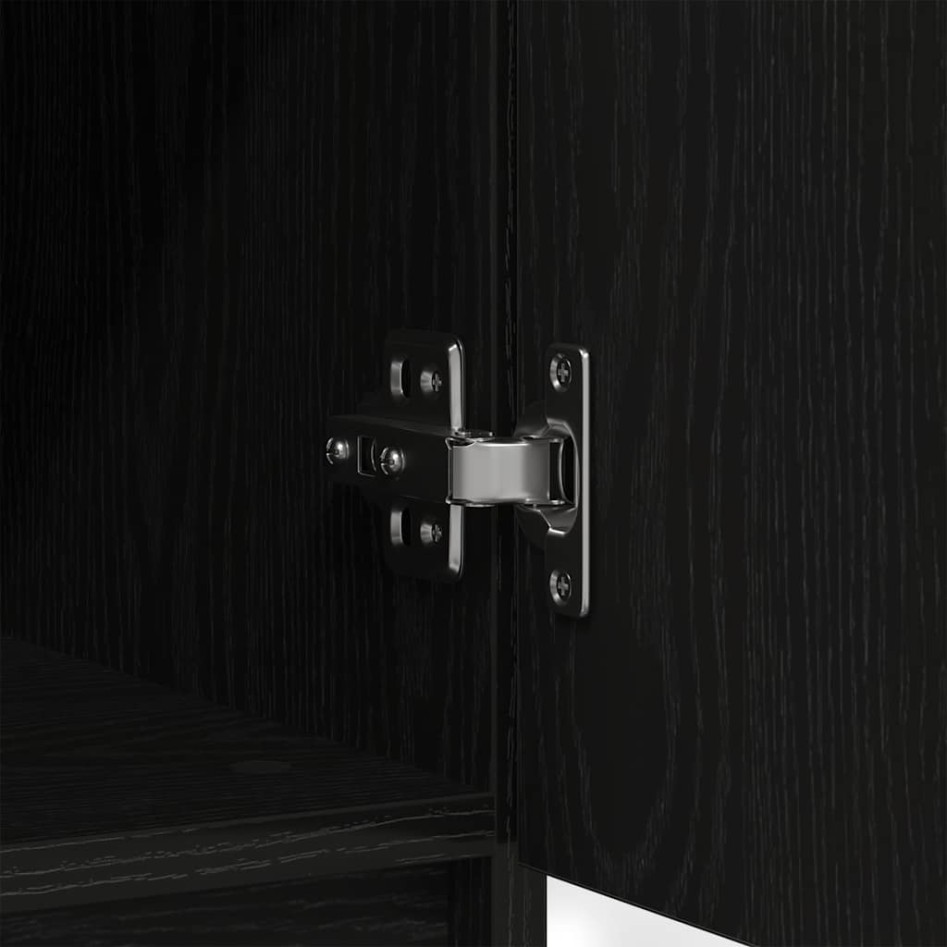 Aparador con cajones roble negro 71x35x84 cm madera