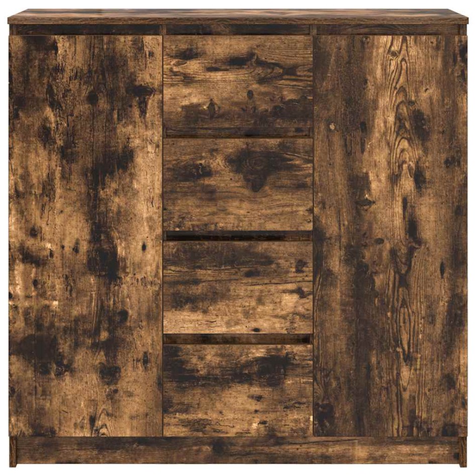 Aparador con cajones roble ahumado 100,5x35x98,5
