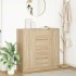 Aparador con cajones roble Sonoma 100,5x35x98,5