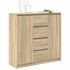 Aparador con cajones roble Sonoma 100,5x35x98,5