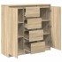 Aparador con cajones roble Sonoma 100,5x35x98,5