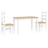 Juego de comedor Panama 3 pzas madera maciza de pino