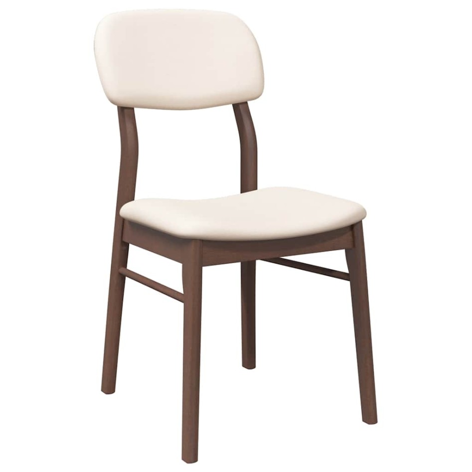 Sillas de comedor con cojines 2 uds madera maciza marrón