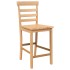 Taburetes de bar 2 uds madera maciza natural