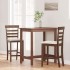 Taburetes de bar con cojines 2 uds madera maciza marrón