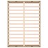 Estructura de cama de madera maciza marrón miel 150x200