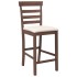 Taburetes de bar con cojines 2 uds madera maciza marrón