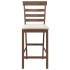 Taburetes de bar con cojines 2 uds madera maciza marrón