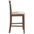 Taburetes de bar con cojines 2 uds madera maciza marrón