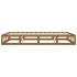 Estructura de cama de madera maciza marrón miel 150x200