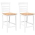 Taburetes de bar 2 uds madera maciza blanca