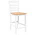 Taburetes de bar 2 uds madera maciza blanca